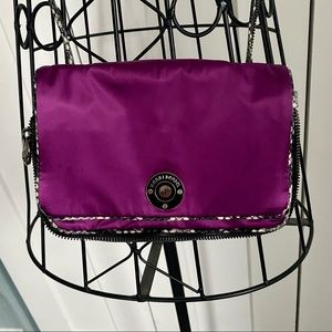 Henri Bendel Purple Nylon Dual Zipper Crossbody